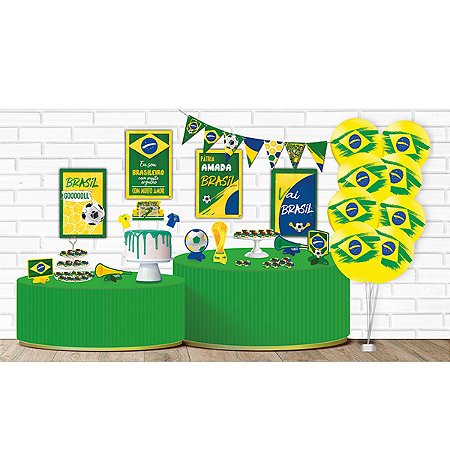 Kit Festa Brasil 2022 Copa Decoração de Aniversário