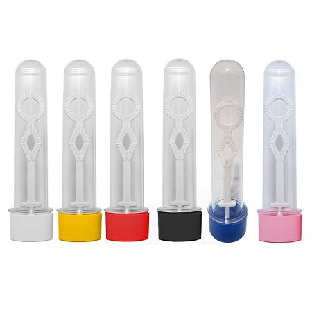 10 und Tubete 13cm C/ Haste para bolinha de sabão - Cores
