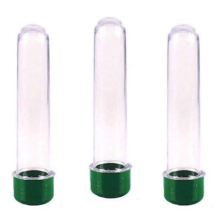 Tubete Lembrancinha Verde Acrílica 13cm 10Un