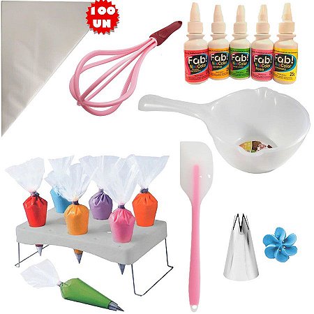 Kit Confeitaria Com Suporte de Sacos
