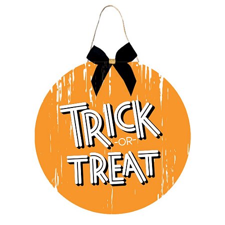 Placa Redonda Trick Of Treat Halloween - Grintoy