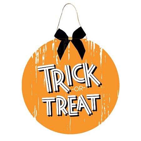 Placa Redonda Trick Of Treat Halloween - Grintoy