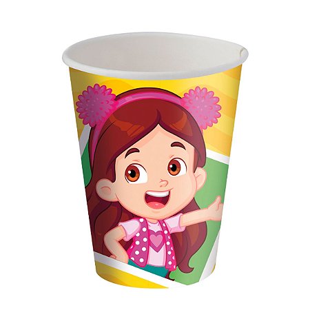 Copos Descartáveis Maria Clara e JP 200ml C/ 8Un Festcolor