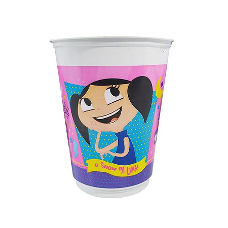 Copos Descartáveis O Show da Luna Rosa 200ml 8Un Festcolor