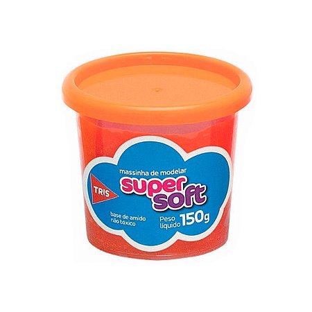 Massinha de modelar SuperSoft Laranja Tris 150g