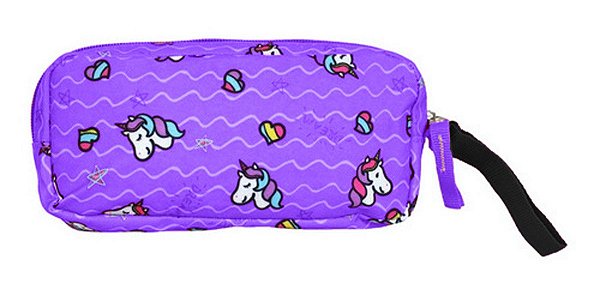 Estojo Clio Unicornio MD9169 Roxo