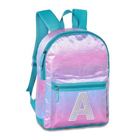 Mochila Girl Power A Verde com Paetê Juvenil - Clio