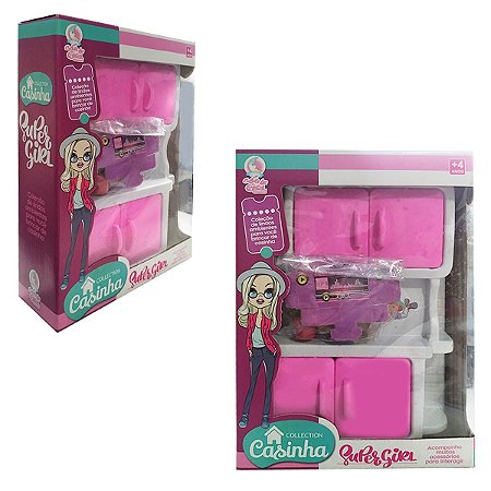 Brinquedo Super Girl Casinha Armarinho Rosa  - Lua