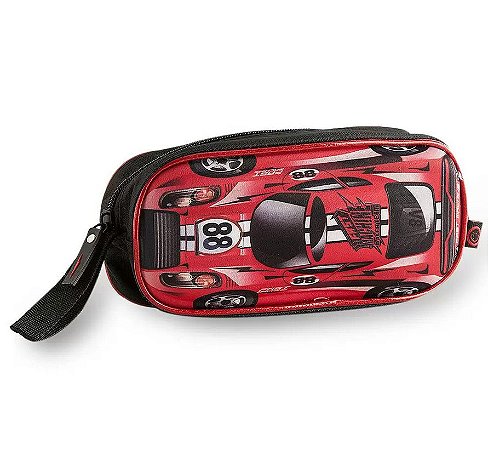 Estojo Escolar Fast Machin Vermelho Clio - FM8063