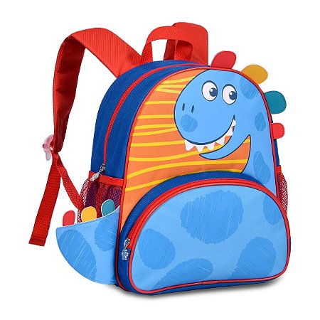 Mochila Escolar Costa Dino Azul Infantil - Clio