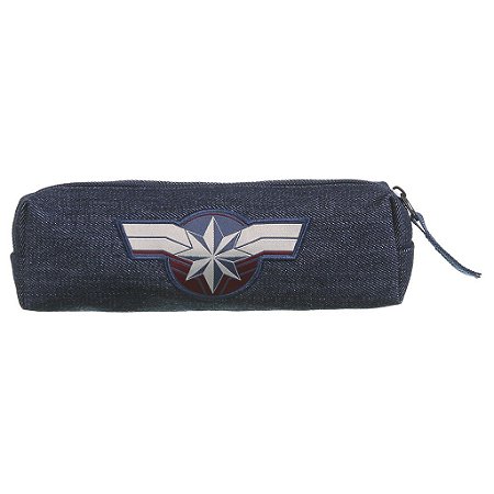 Estojo Escolar Capitã Marvel Dermiwil Jeans