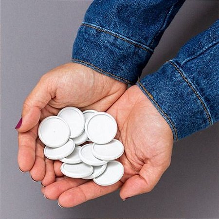 Discos G e elásticos Branco - Para Caderno Inteligente