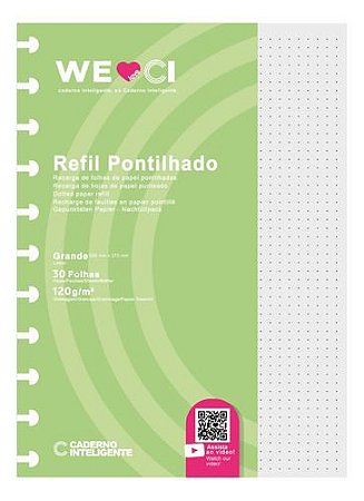 Refil Pontilhado Grande 120g - Caderno Inteligente