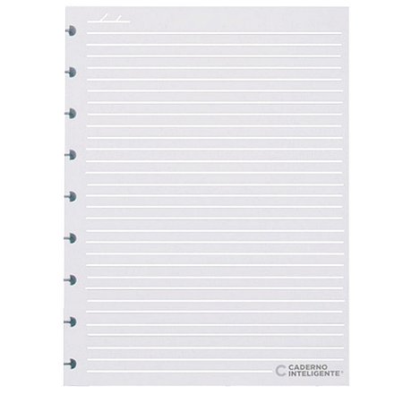 Refil Pautado Cinza Grande 90g - Caderno Inteligente