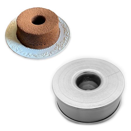 Forma de Aluminio para Bolo Suiça Reta 13x6cm