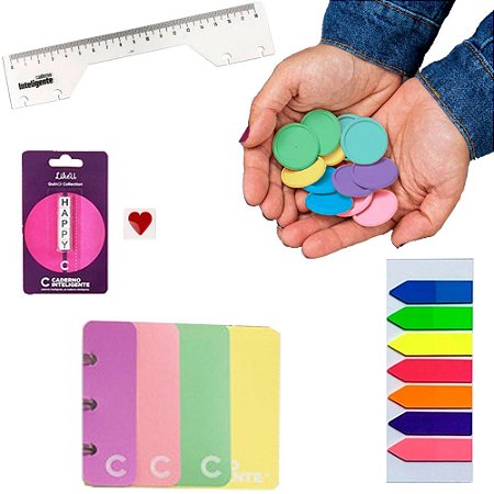 Kit Acessórios para Caderno Inteligente 6 Peças