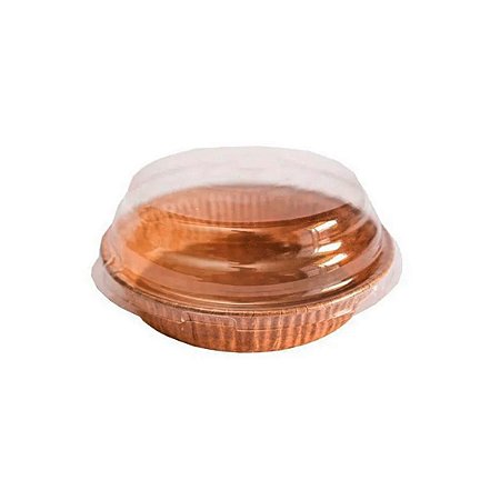 Forma Italiana Mini Torta c/ Tampa 11x11cm Forneável 10Un