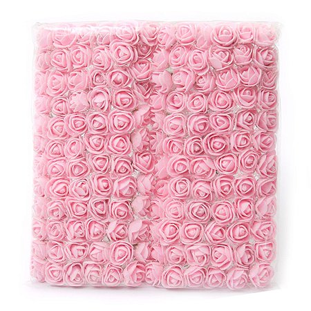 Mini Flor Eva Rosa Claro Decoração e Festa 2cm PCT 144un