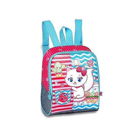 Lancheira Térmica Gatinha Nini Jeans Rosa