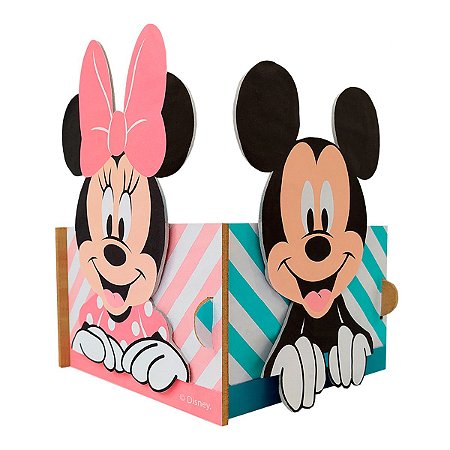 1Un Caixinha Cha Revelaçao Mickey e Minnie MDF - Grintoy