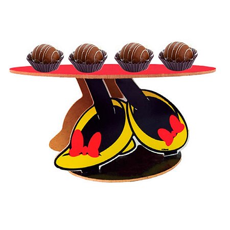 Porta Docinhos e Cupcakes Minnie Mouse MDF - Grintoy