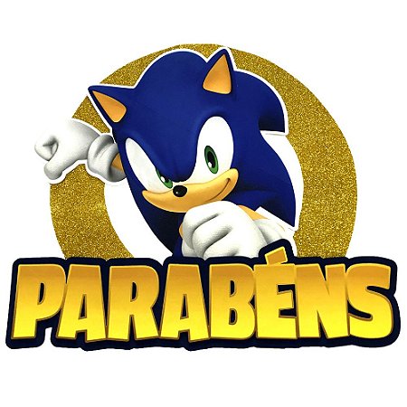 Painel Parabéns Sonic - Piffer