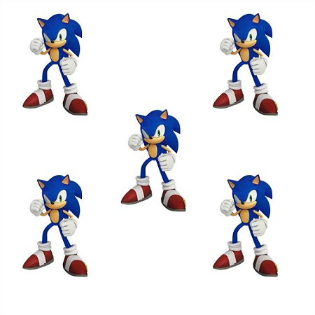 Mini personagem Sonic - Piffer