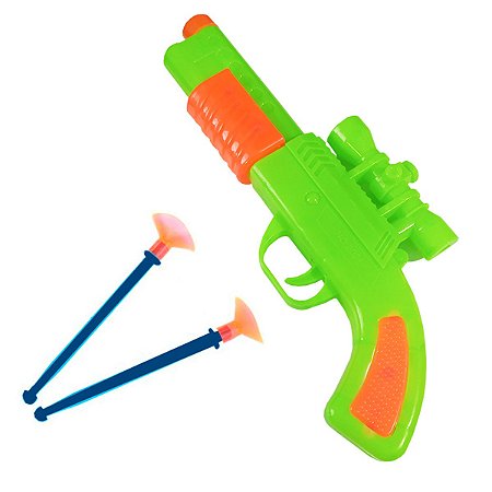 Brinquedo Lançador Pistola de Dardos Verde