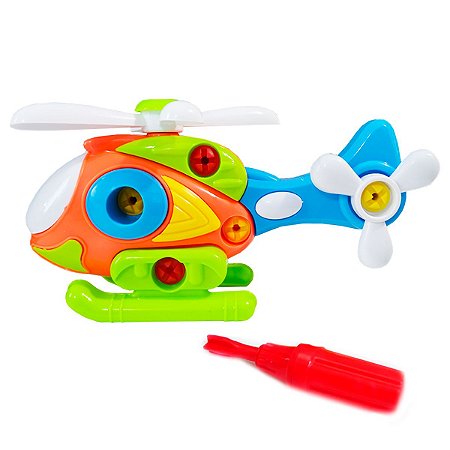 Brinquedo Helicóptero Monta desmonta - Pedagógico