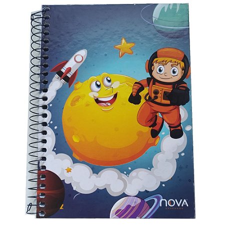 Caderno 96 Folhas Aramado Astronauta