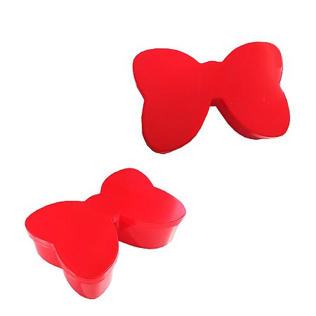 10Un Caixinhas Laço Ratinha Lembrancinha Vermelho 9x3cm