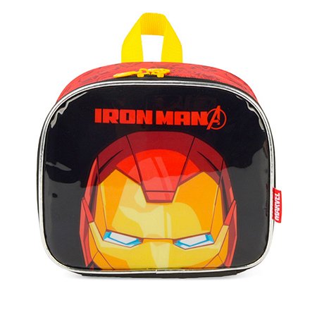Lancheira Escolar Iron Man Vermelha Mascara - Luxcel