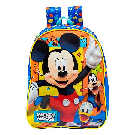 Mochila Escolar Costas Mickey Infantil Creche - Xeryus