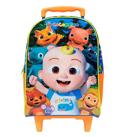 Mochila de Rodinhas Escolar Cocomelon Creche -  Xeryus