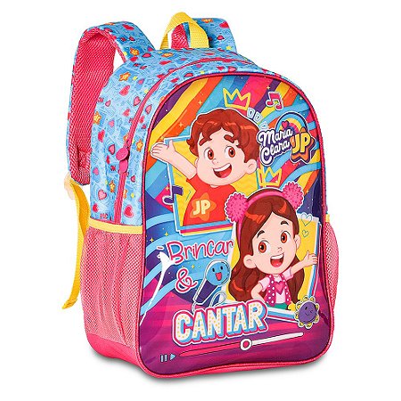 Mochila De Costas Escolar Maria clara e JP Brincar e Cantar