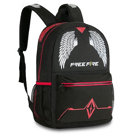 Mochila de Costas Escolar Free Fire Preto Asa - Clio