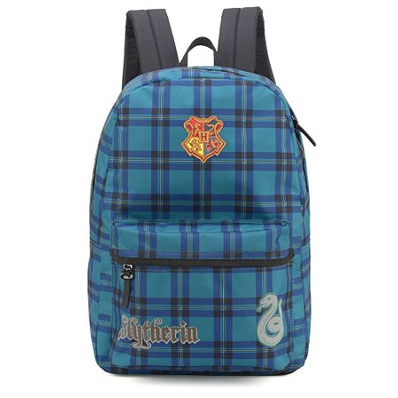 Mochila Harry Potter Xadrez Sonserina Azul - Luxcel