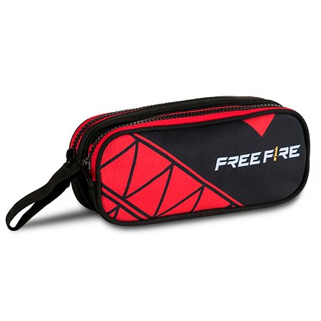 Estojo Duplo Escolar Free Fire Preto - Clio