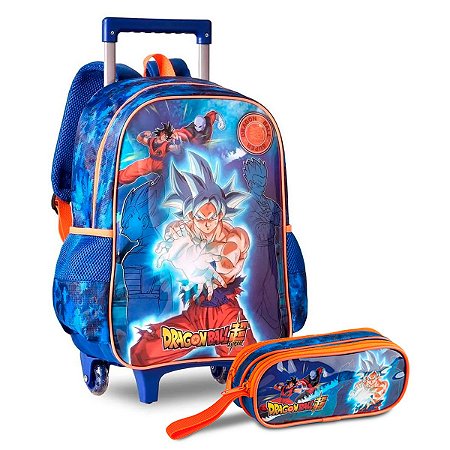 Estojo Duplo Dragon Ball Z Azul Personagens Escolar - Clio - Shop Macrozao