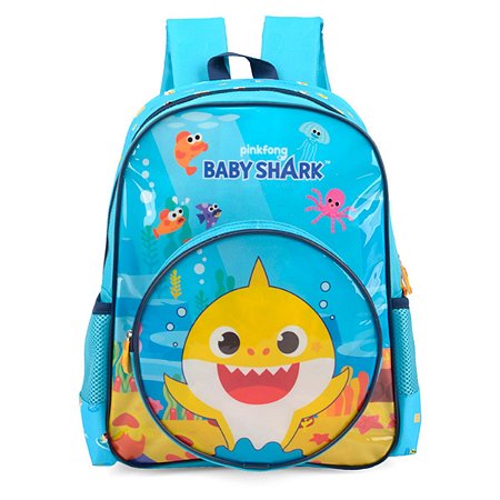 Mochila Costas Baby Shark Azul Claro Infantil - Luxcel