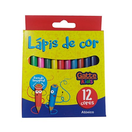 Lápis de cor 12 und Gatte Kids Curto - Shop Macrozao