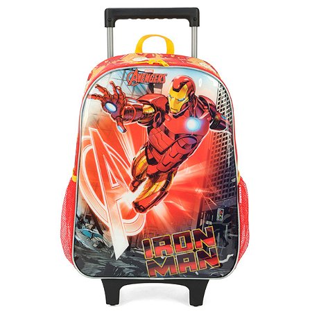 Mochila de Carrinho Iron Man Vermelha E Preta Avengers