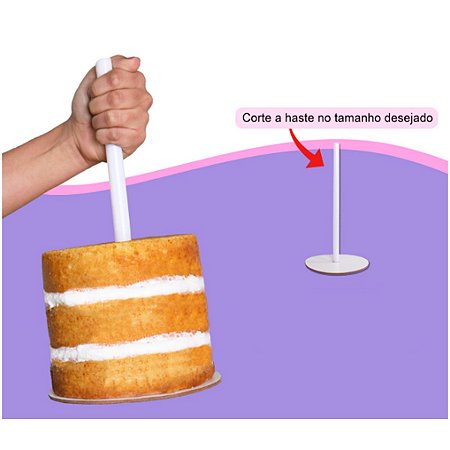 Guindaste para Bolo MDF 21cm 2 Peças - Solrac