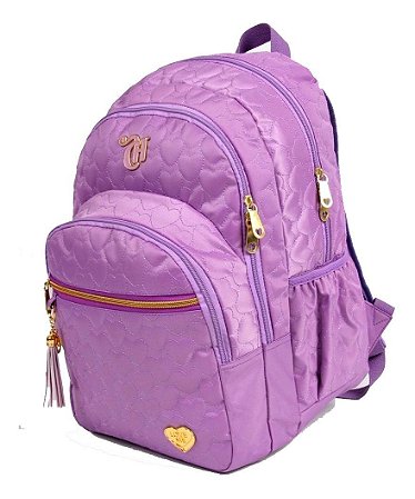 Mochila Lilás Capricho Juvenil Costas Escolar AVARIA