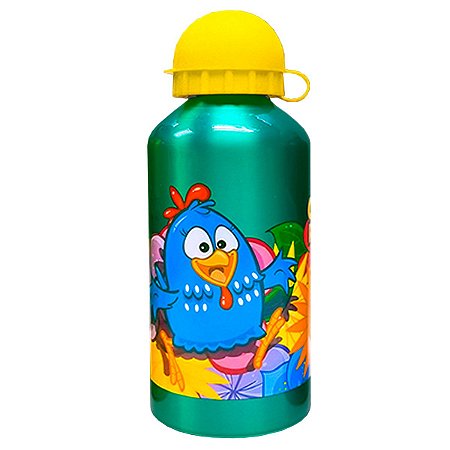 Garrafa 500ml Galinha Pintadinha Verde Alumínio