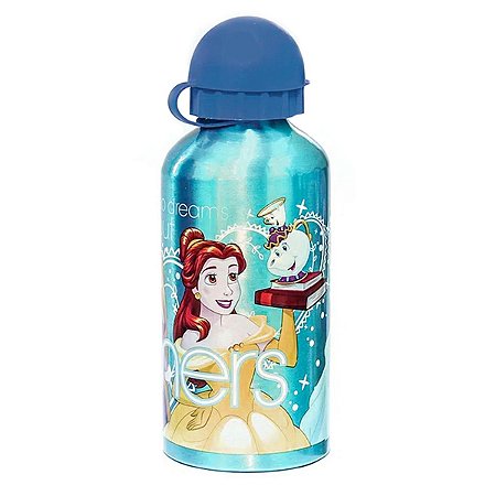 Garrafa 500ml Princesas Dreamers Azul Disney Alumínio