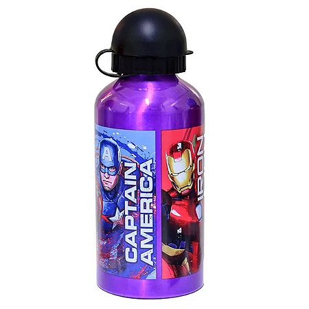 Garrafa 500ml Avengers Marvel Roxa Alumínio