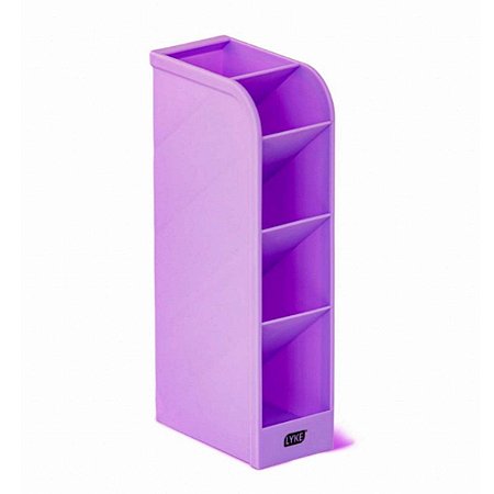 Organizador de Mesa Lilás - Plástico 5 Divisórias
