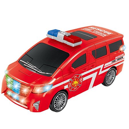 Carro Bombeiro robô Transformação Bate e volta - Zoop Toys