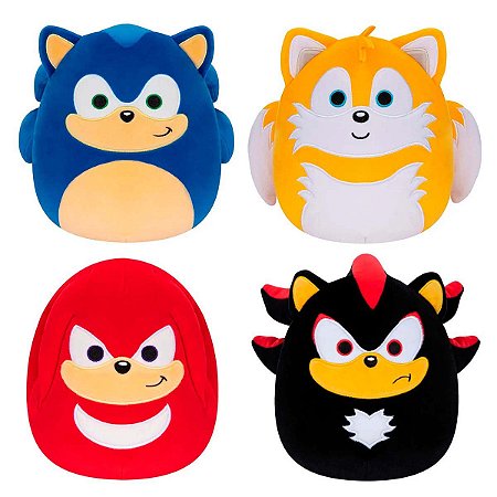 4Un Almofadas Squishmallows Pelúcia Sonic e Personagens 20cm